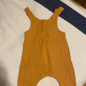 Cozy Mustard Kids Overalls